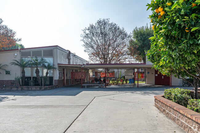 The front entrance to Williams Elementary School in Downey