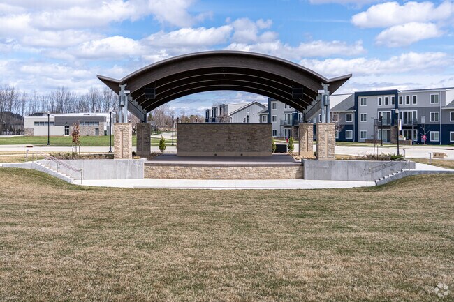 The Howard Commons amphitheater is a hub for concerts, plays, and local performances.