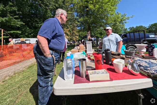 The New Hartford Lions Club raises funds twice a year by hosting the Giant Flea Market.