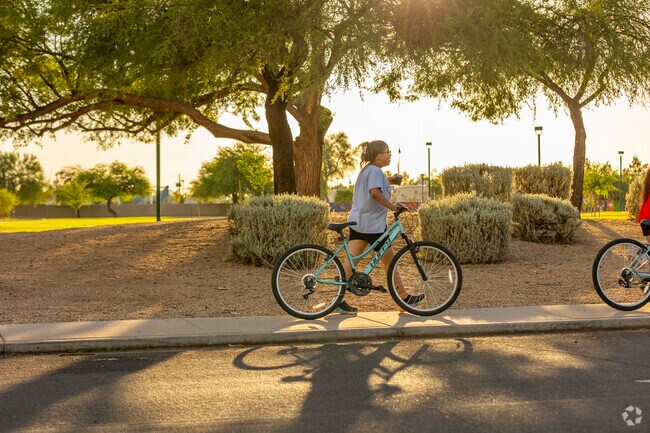 Enjoying a healthy lifestyle with friends in Whitman Park's active community.