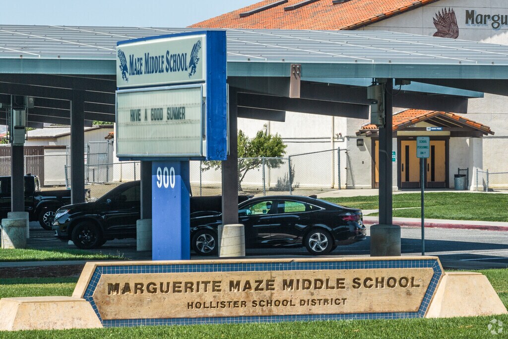 Marguerite Maze Middle School serves students in Hollister, California.