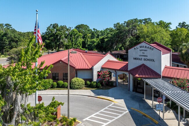 A.L. Mebane Middle School offers easy student pickup for parents.