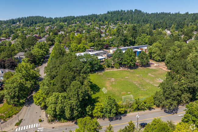 An Aerial View of Oak Creek Elementary School in Lake Oswego.
