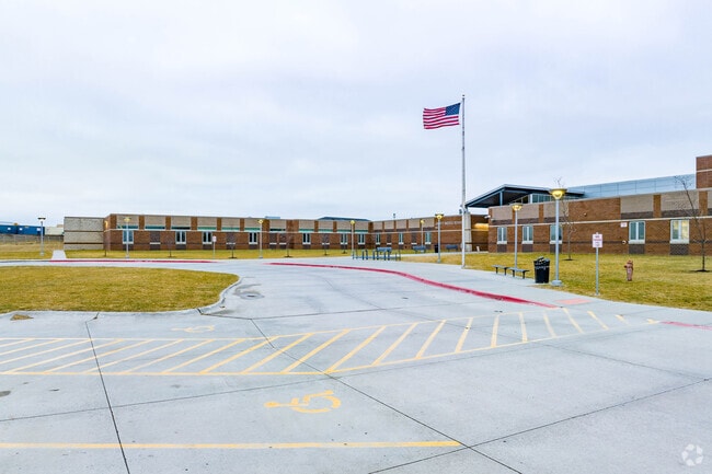 The students of Liberty Middle School enjoy learning in a large and modern school.