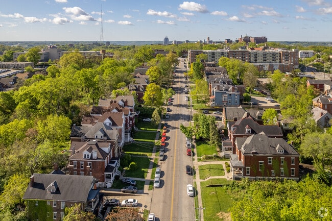 Corryville's beautiful houses line the streets.