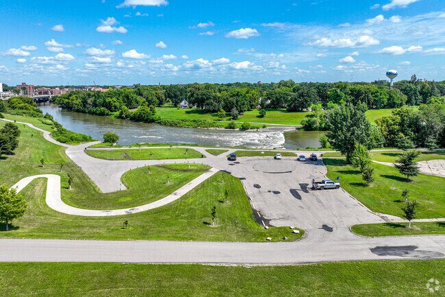 View of Dike East Park which is next to the Red River.