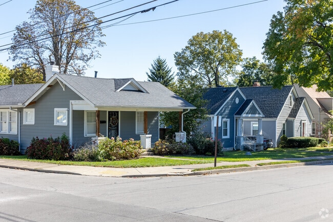 Modest homes sit on residential streets in the Northside neighborhood.