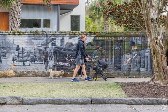 Wagener Terrace residents enjoy walking in the beautiful tree shaded neighborhood in Charleston, SC.