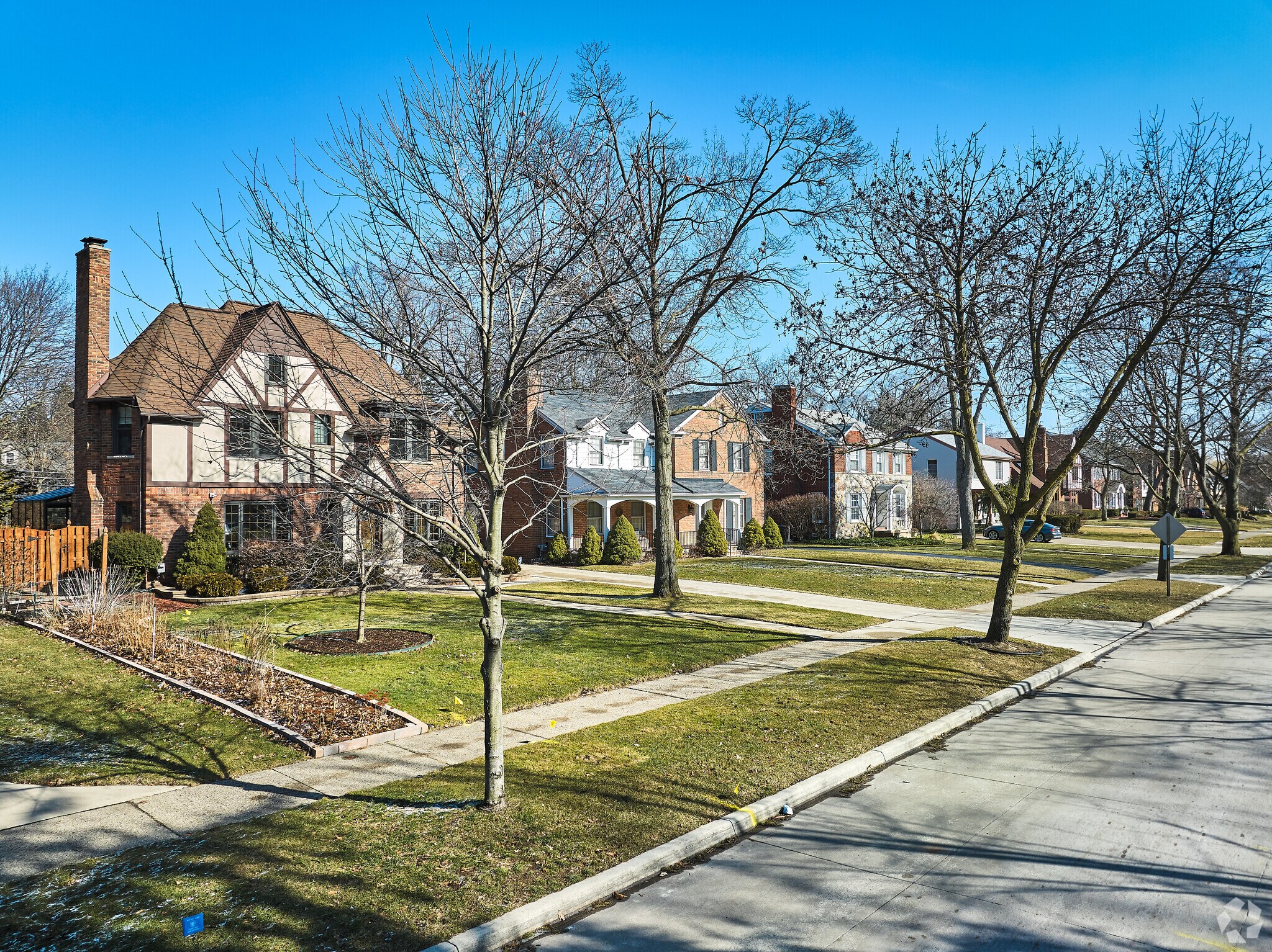 Colonial and Tudor Revivals are commonly seen in Pleasant Ridge.