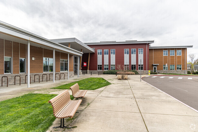 Meridian Creek Middle School on SW Hazel Street serves grades 6-8 in the Wilsonville area.