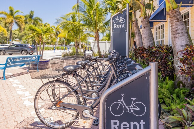 Residents of Palm Beach Shores, FL can rent bikes for a fun commute.