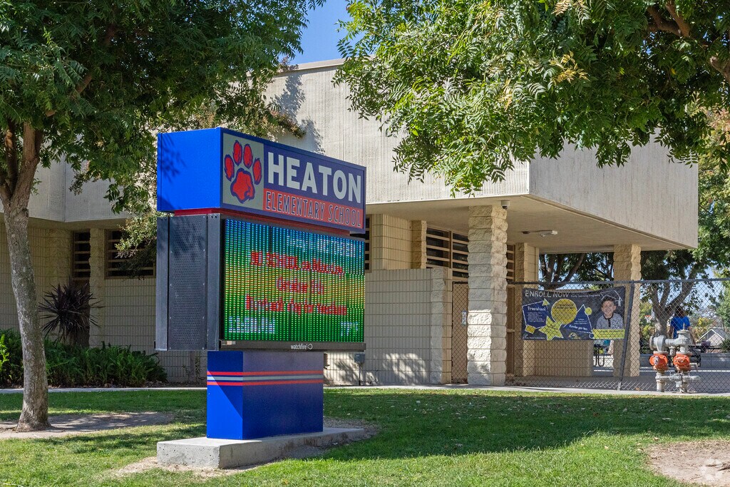Heaton Elementary serves grades K-6 in Fresno.