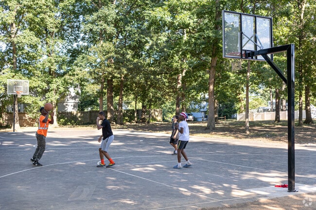 Locals love to catch up with a game of basketball at Seabrook Park.
