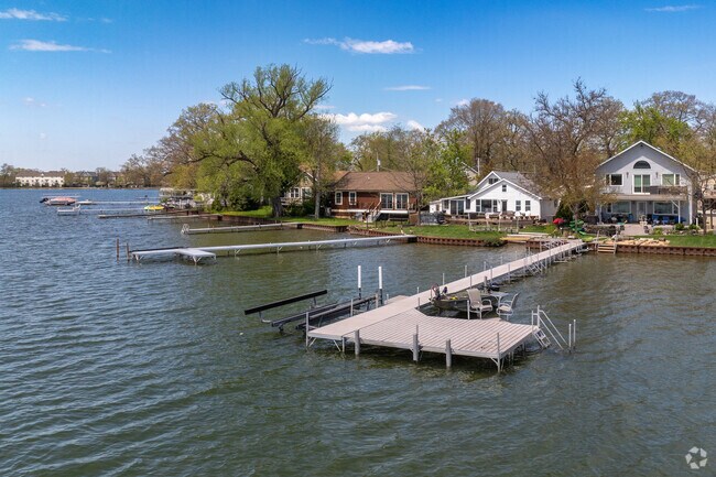 Gages Lake residents enjoy lakeside living with private docks and a calm atmosphere.