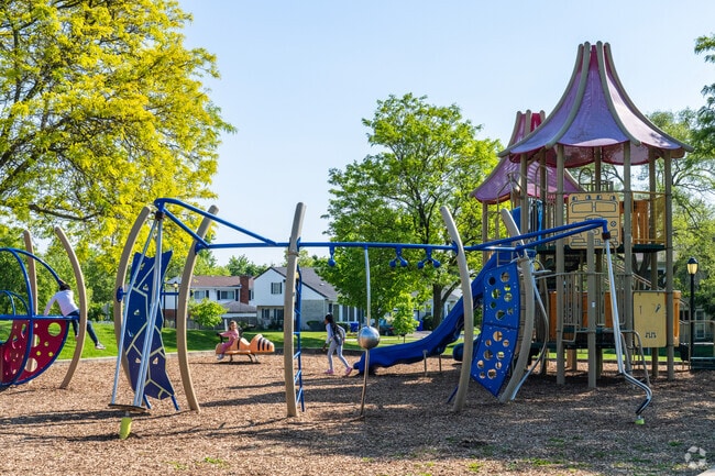 The playground at Surrey Park is a favorite for neighborhood kids.