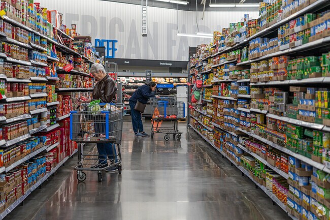 Deep Spring Woods residents buy groceries at the local Walmart.
