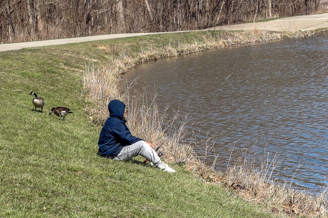 Fall Creek runs through Lawrence providing opportunities for fishing enthusiasts.