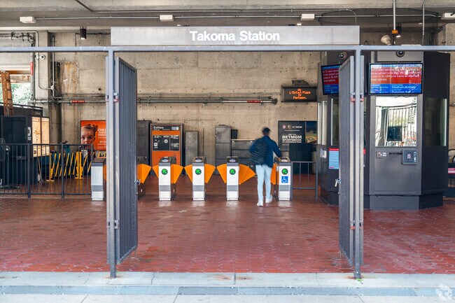 The Takoma Metro Station is Brightwood's closest public transit with red line trains.