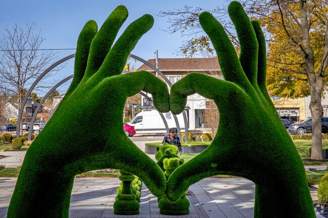 Well-manicured public spaces in downtown Dearborn serve as hosting locations for local events.