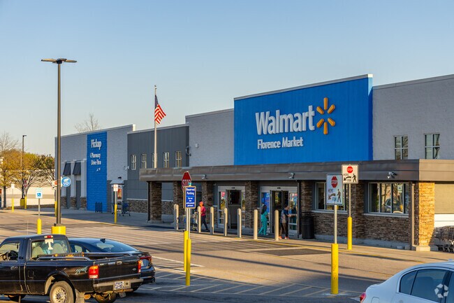 Walmart Florence Market provides groceries for multiple neighborhoods in the area.