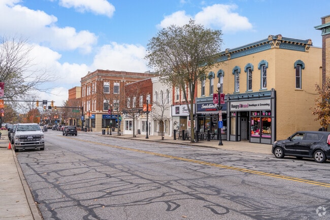 Historic buildings with boutiques and shops line the streets of Valparaiso.