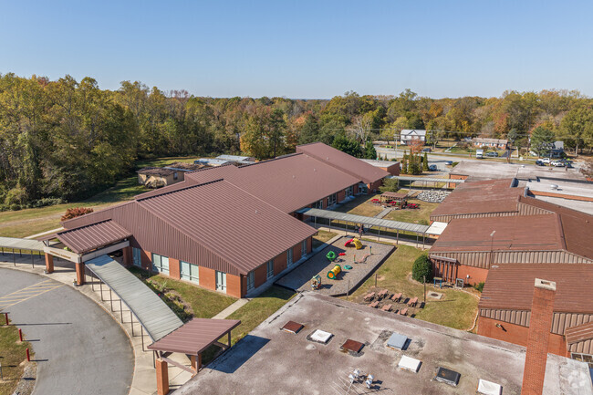 Stokesdale Elementary School enjoys a central location within the surrounding area.