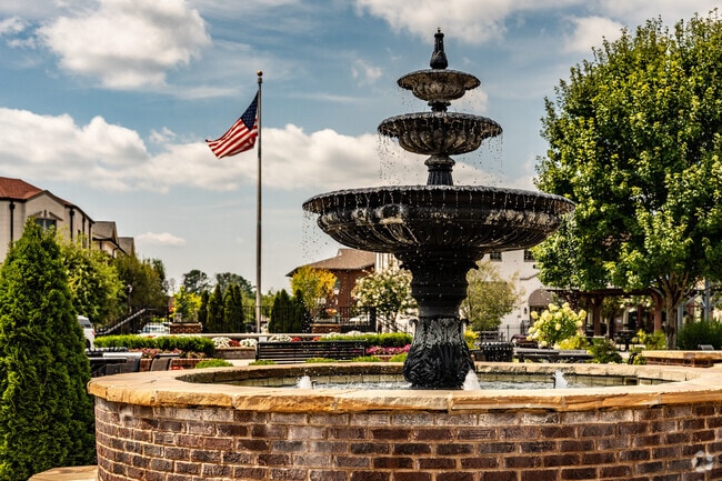 The fountain in Cambridge Square shopping center in Ooltewah is a favorite feature.