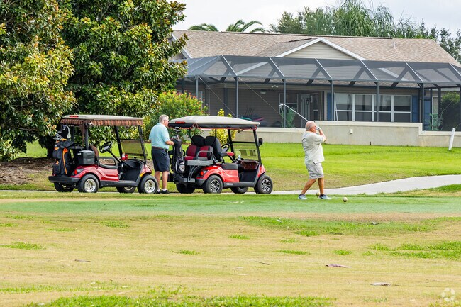 Residents meet to play Tutle Mound Executive Golf Course near the Village of Duval.
