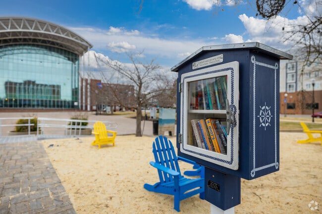 It's great to be able to swap out a book on your way to the Virginia Air and Space Museum.