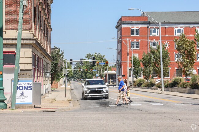Downtown Fort Smith is a walkable shopping and dining district East of Remy.