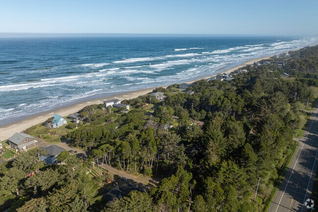 San Marine is where the forest meets the Ocean, between Waldport and Yachats.