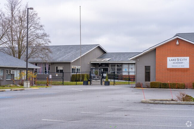 Lake City Academy is located near a main arterial road.