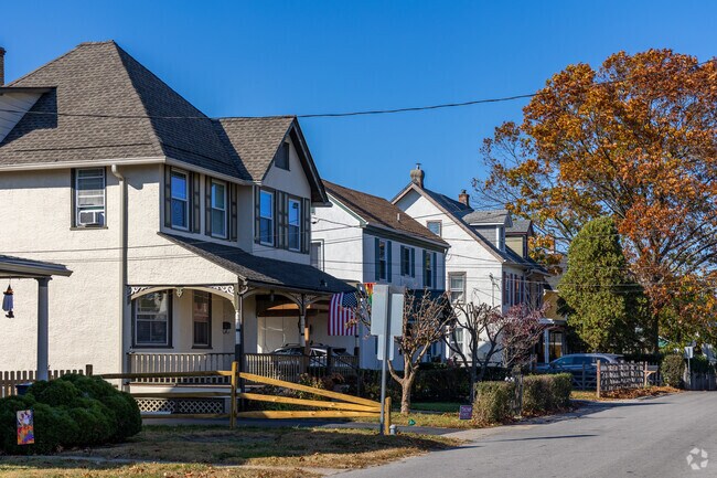 A variety of older homes line the streets near Berwyn's town center.