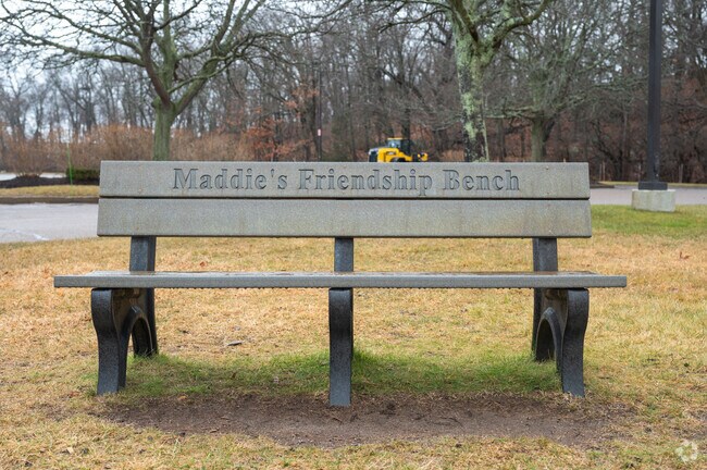 Rest with a friend on the bench at SELA: The International Private School in Hingham.