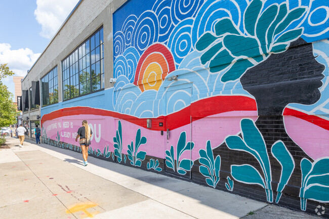 Vibrant murals can be found throughout the Remington neighborhood.