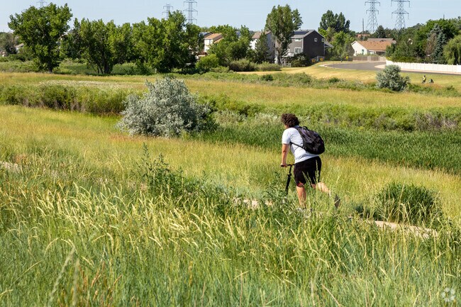 Scoot along the Spring Creek trail that runs through Spring Creek Park in Aurora.