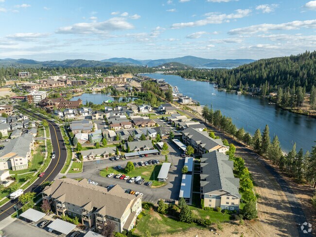 The Spokane River District enjoys beautiful views of the Spokane River.