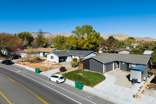 Kings Row sits beneath Peavine Peak which is a beautiful backdrop any time of year.