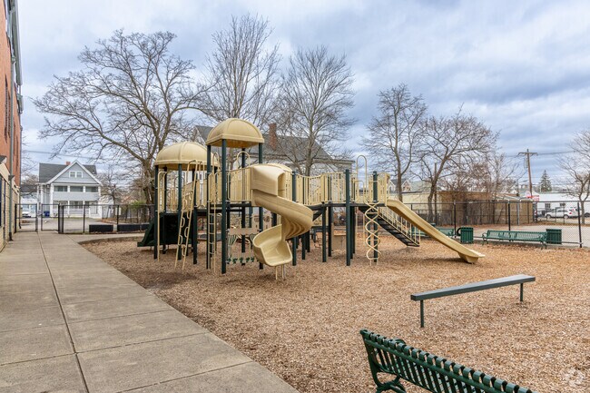 The playground area at the South Elementary School in Stoneham, MA.