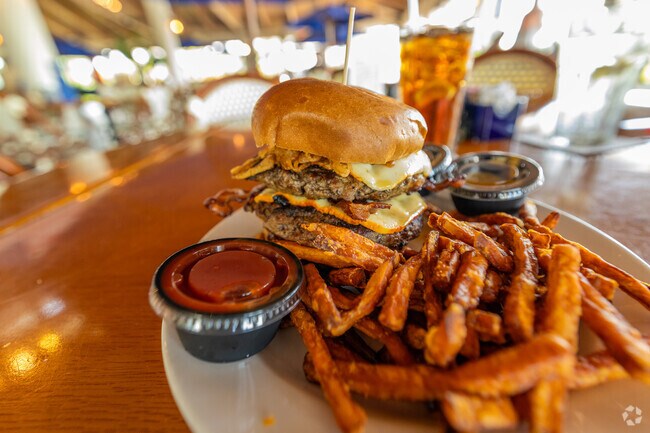 Amazing burgers and great service are just within Sailfish Tiki Bar & Grill.