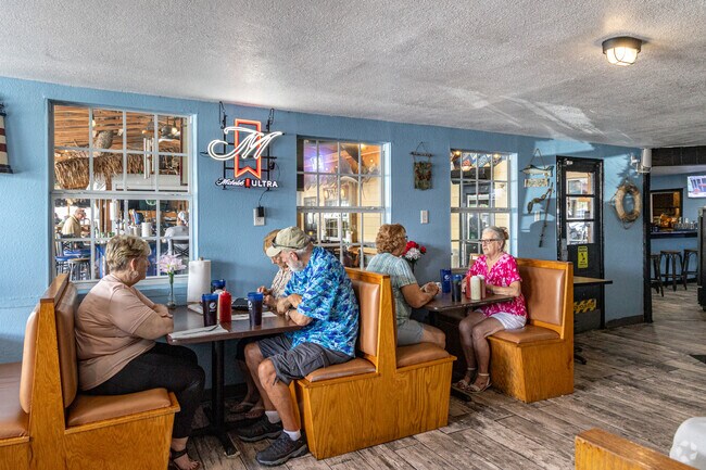 The Great Catch near Zephyrhills South serves seafood in a cozy coastal-themed setting.