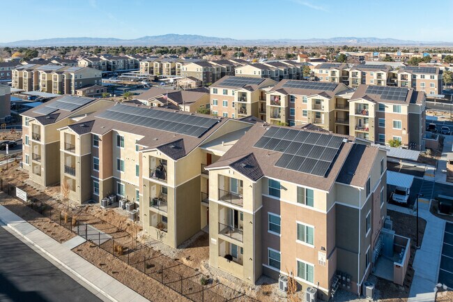 The implementation of the Solar Lancaster Program can be seen all over the city of Lancaster, including on these condos.