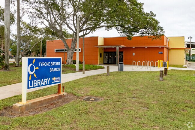 Tyrone Bryant Branch Library located in the Rock Island neighborhood of Ft Lauderdale, FL.