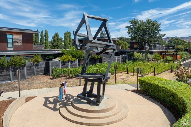 Public art pieces draw Yountville residents in as they wander around the city.