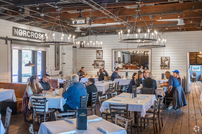 Diner's enjoy lunch at The Crossing, one of Norcross's most popular restaurants.