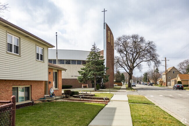 St Stanislaus Bishop & Martyr Catholic Church is right in the middle of the neighborhood.