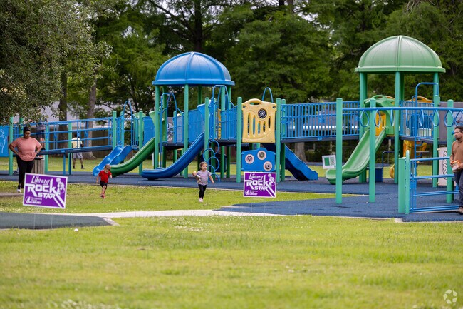 Summerfield Park offers a large green space with two playgrounds, a swing set and a disc golf course in Sugar Mill.