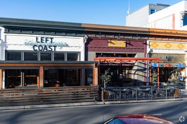 Mom and pop restaurants, boutiques and the radio broadcaster KMEC 105.1FM share the downtown streets in Ukiah.