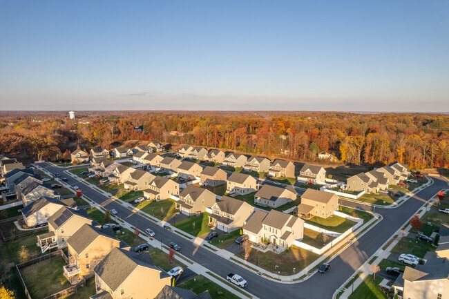 Homes in Stafford are nestled right next to one another.