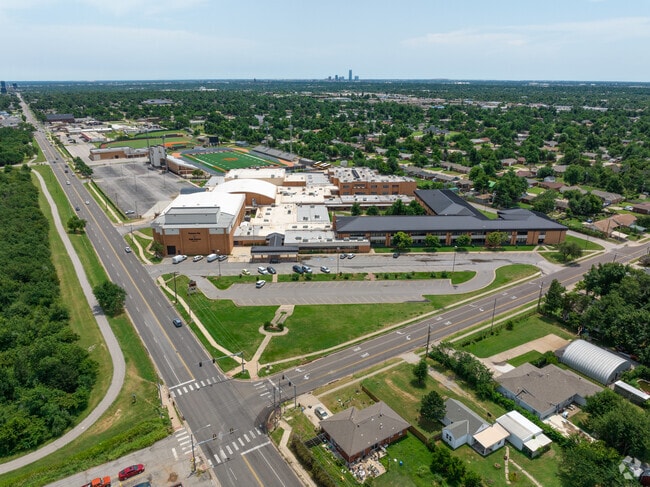 Putnam City High School is about a 20 minute drive from downtown Oklahoma City.
